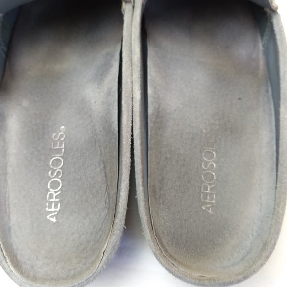 Aerosoles Marine Bio Light Blue Suede Slide Mule Shoes 7.5B - Picture 11 of 15